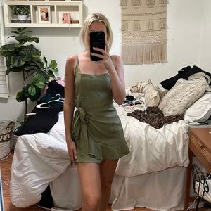 Green princess Polly mini dress